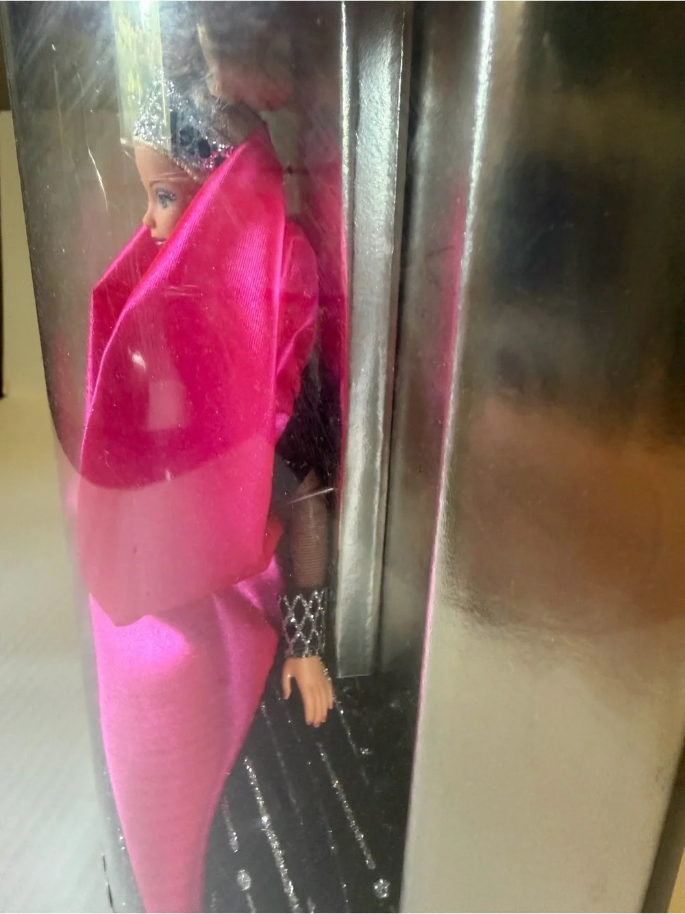 Barbie Happy Holidays Black and Hot Pink Holiday Gown